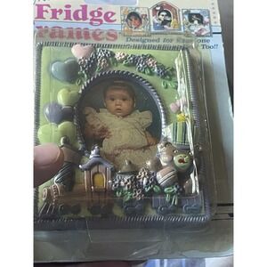 1991 Hartin Magnetic Fridge Frame Sports Missing One Magnet